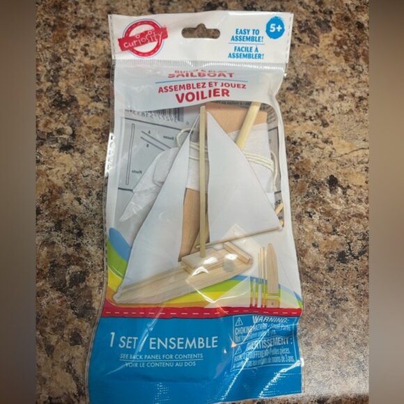 Wooden sailboat making kit for kids brand new
